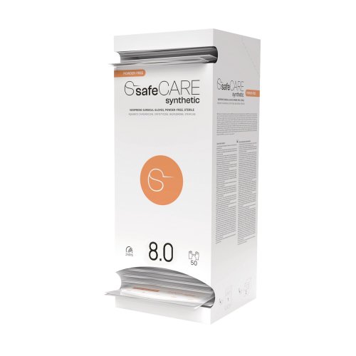 Leikkauskäsineet Safecare synteettinen steriili 8.0 50kpl, hinta 106,01€