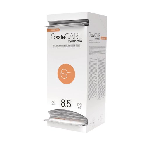 Leikkauskäsineet Safecare synteettinen steriili 8.5 50kpl, hinta 106,01€