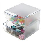 Säilytyskuutio Deflecto 2 vetolaatikkoa 152 x 152 x 184 mm