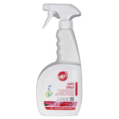 Saniteettitilojen Puhdistusaine Heti sapu spray 750ml, hinta 8,98€