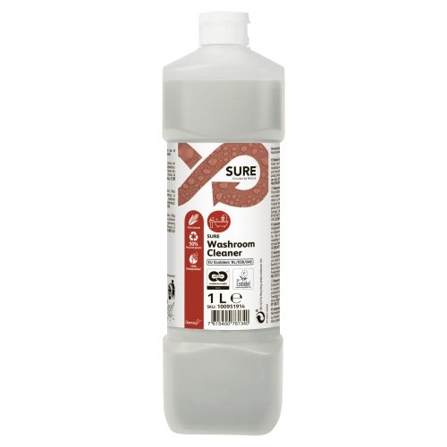 Saniteettitilojen Puhdistusaine Sure washroom cleaner 1l, hinta 8,35€