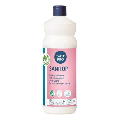 Saostumien poistoaine Kiilto Pro Sanitop 1 l, hinta 12,24€