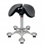 Satulatuoli Salli twin nahka musta