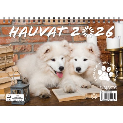 Seinäkalenteri 2026 Ajasto hauvat a5 210 x 148mm, hinta 13,11€