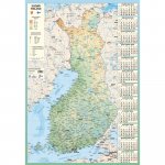 Seinäkalenteri 2026 Ajasto karttakalenteri 590 x 850mm