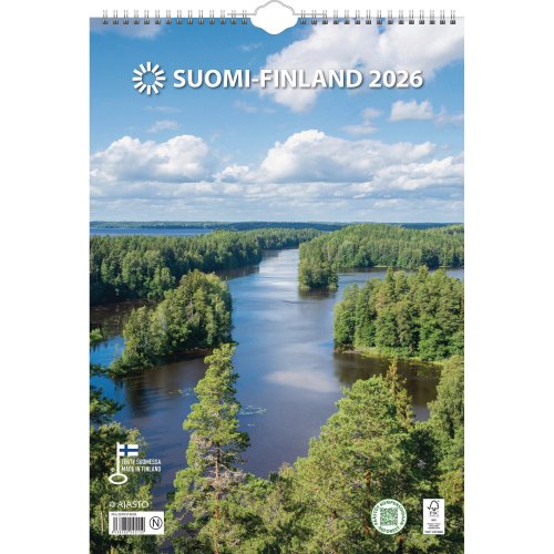 Seinäkalenteri 2026 Ajasto suomi 290 x 415mm, hinta 27,83€