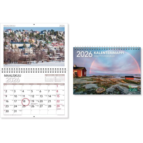 Seinäkalenteri 2026 Cc 5506 kalenterimappi 250 x 350mm, hinta 5,87€