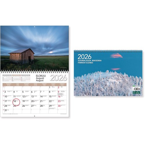 Seinäkalenteri 2026 Cc 5606 suomalaisia maisemia 300 x 400mm, hinta 11,75€