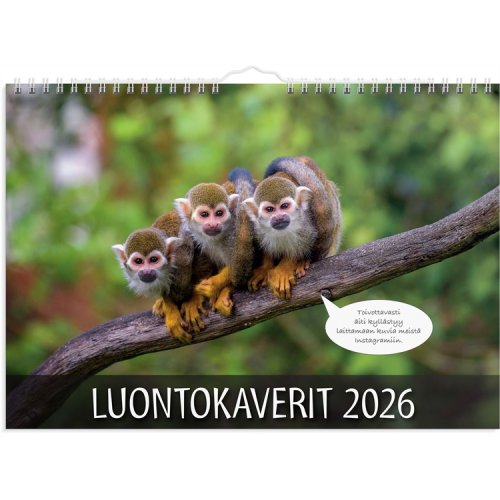 Seinäkalenteri 2026 Luontokaverit, hinta 8,83€