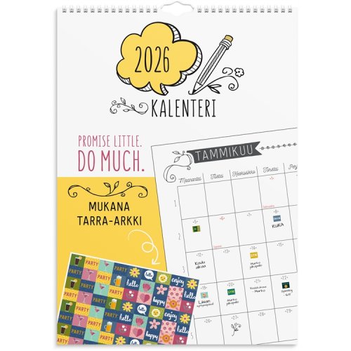 Seinäkalenteri 2026 Scribble, hinta 20,75€
