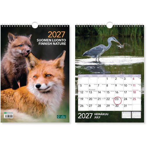 Seinäkalenteri 2027 Cc 5617 suomen luonto 232 x 325mm, hinta 7,61€