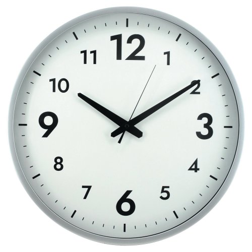 Seinäkello halkaisija 38cm hopea, hinta 15,97€