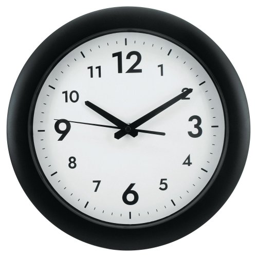 Seinäkello pyöreä musta, hinta 10,57€