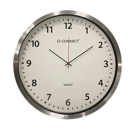 Seinäkello Q-Connect 60 cm hopea, hinta 46,42€