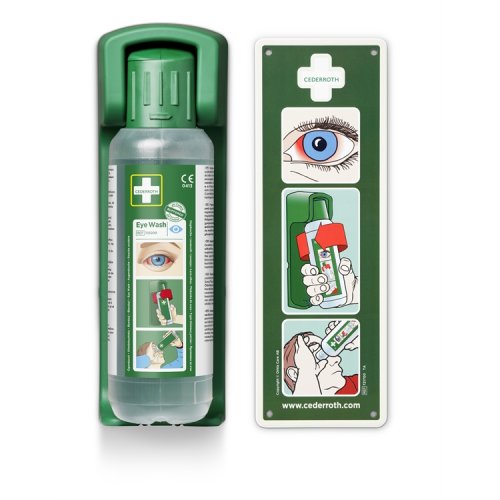 Seinäteline yhdelle silmänhuuhtelupullolle Cederroth 7200, hinta 10,32€