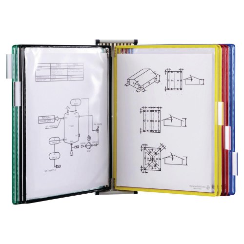 120799 Selailuteline Tarifold T-Technic A4 10 taskun seinäteline toimistoihin ja julkisiin tiloihin. Selailutelineessä on laadukkaat 2-puoliset taskut A4 kokoisille ohjeille ja esitteille. Katso myös muita pöytätelineitä verkkokaupastamme!