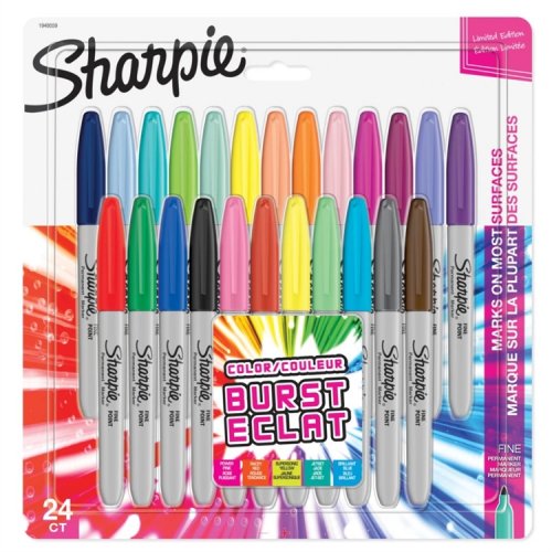 Merkkauskynä Sharpie Fine Point Burst värilajitelma /24, hinta 25,24€