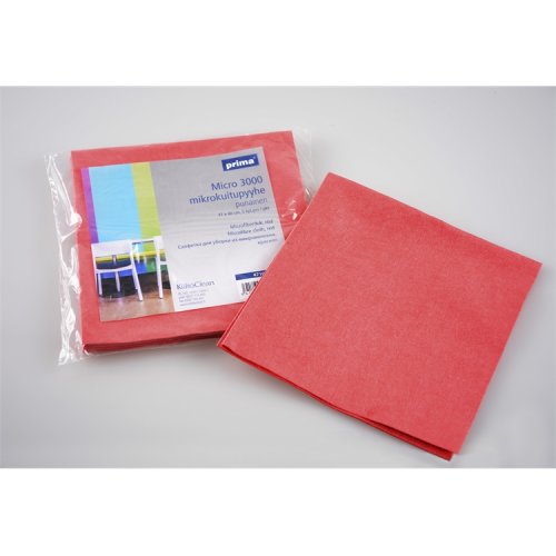 Siivouspyyhe Prima Micro 3000 37x40cm punainen, hinta 4,52€