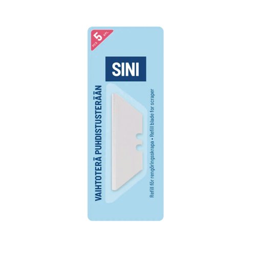 Sini varaterät puhdistusterään 5kpl, hinta 6,87€