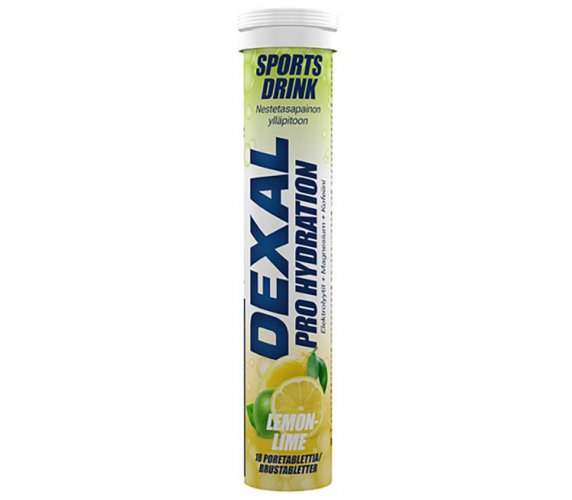 Sitruuna-lime Poretabletti Dexal Pro Hydration kofeiin.18kpl, hinta 6,18€