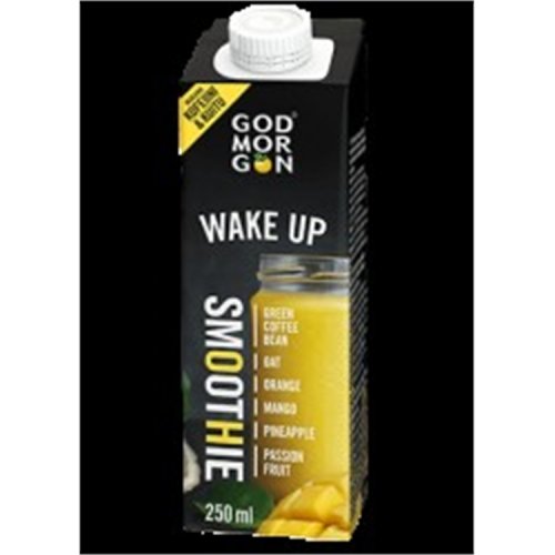 Smoothie God Morgon Wake Up kaura + hedelmät 250 ml, hinta 2,86€