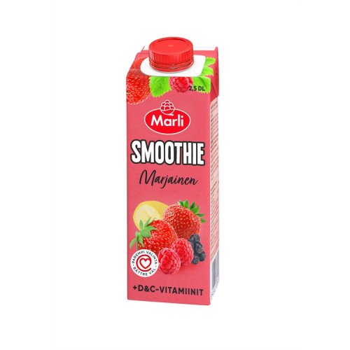 Smoothie Marli Marjainen + D&C 2,5 dl, hinta 1,69€