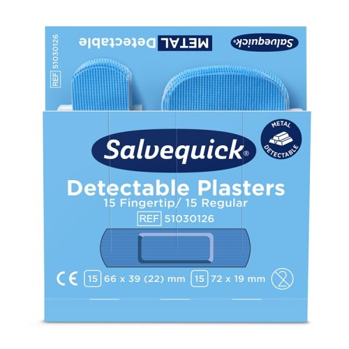 Sormenpäälaastari Muovi- ja Salvequick sininen /6x30, hinta 67,06€