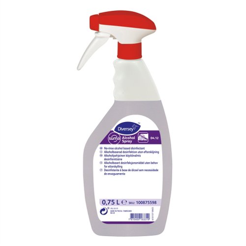 Spray Huuhteluvapaa desinfiointiain Suma Alcohol D4.12 750ml, hinta 9,34€