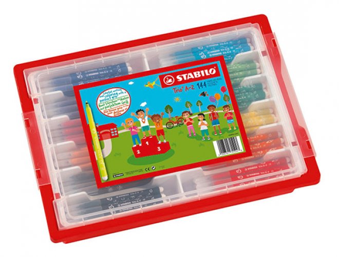 Huopakynä STABILO Trio A-Z värilajitelma /144, hinta 48,25€