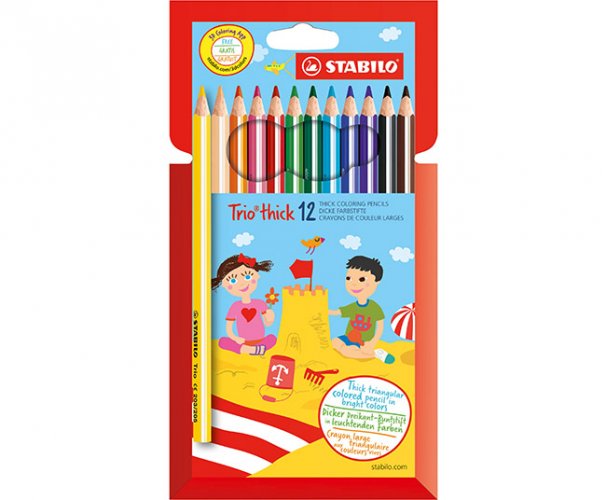 Värikynä STABILO Trio thick 203 värilajitelma /12, hinta 4,55€