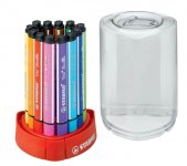 Huopakynä STABILO Trio Scribbi värilajitelma + teline /12