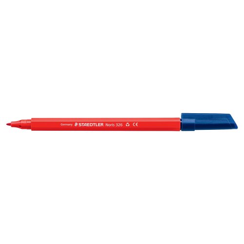 Kuitukärkikynä Staedtler 326-9 noris 1mm punainen, hinta 1,63€
