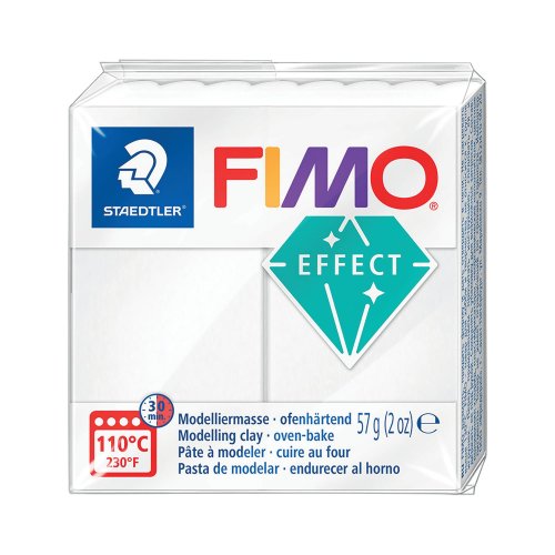 Muovailumassa Staedtler fimo effect , 57 g, 014 valkoinen läpinäkyvä, hinta 2,70€