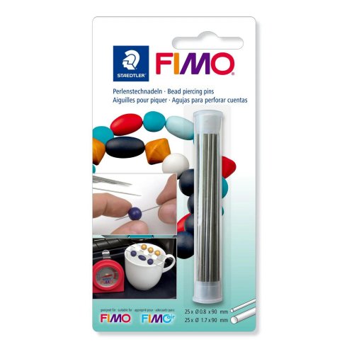 Helmireikäneulat Staedtler fimo , 0,7 mm ja 1,5 mm paksuus, hinta 12,53€