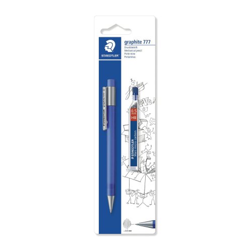 Lyijytäytekynä Staedtler 777 + lyijy 0,5mm värilajitelma blisteri, hinta 3,59€
