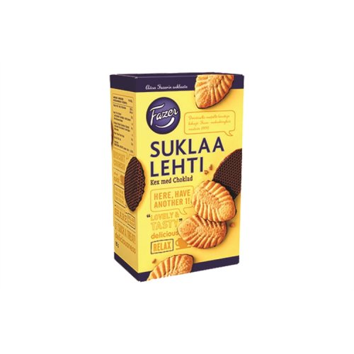 Suklaakeksi Fazer Suklaalehti 185 g, hinta 5,40€