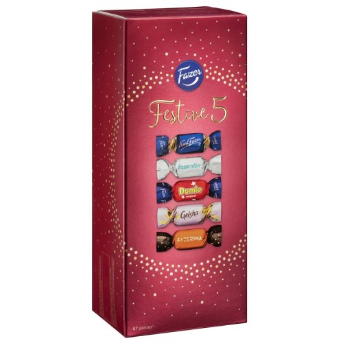 Suklaakonvehti Fazer Festive 5 sekoitus 500 g, hinta 19,89€