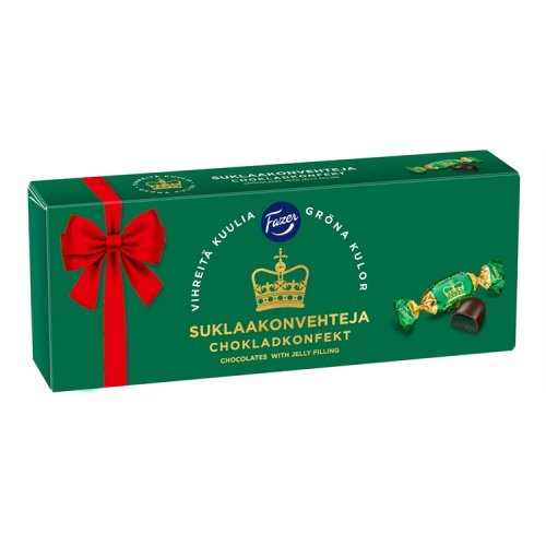 Suklaakonvehti Fazer vihreät kuulat 295g, hinta 11,34€