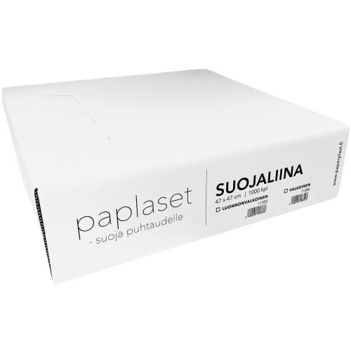 Suojaliina Paplaset valkoinen kreppi 47x47cm 1000kpl, hinta 52,88€