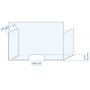 Suojapleksi pleksilasi 1000 mm info- ja palvelutiskille pisarasuoja mitat