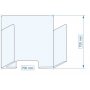 Suojapleksi pleksilasi 700 mm info- ja palvelutiskille pisarasuoja mitat