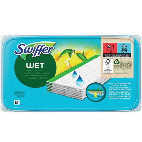 Swiffer kosteat lattianpuhdistus pyyhkeet sitruuna 12kpl, hinta 8,41€