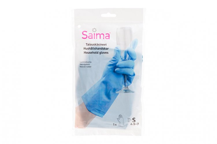 Talouskäsine Saima lateksi S, hinta 1,22€