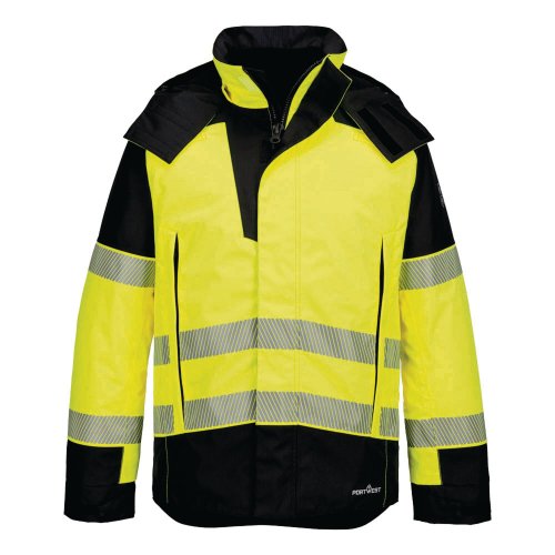 Talvitakki Portwest fr606 modaflame rain+ high vis lk3 keltainen/musta m, hinta 393€