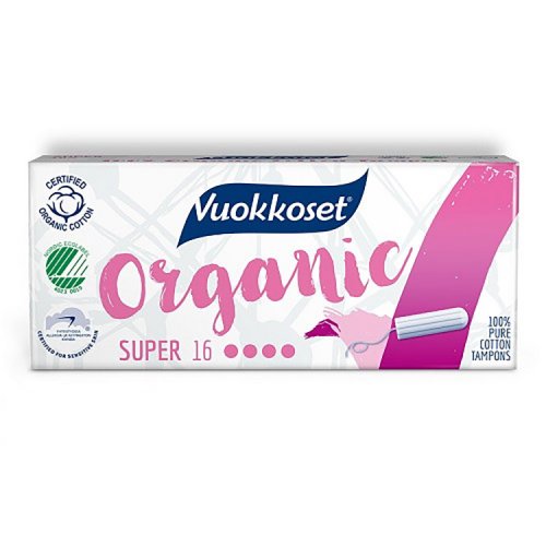 Tamponi Vuokkoset Super Organic /16, hinta 4,55€