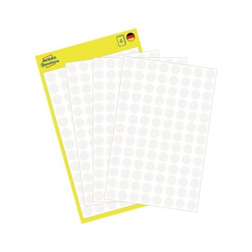 Tarra Avery 3175 ø 8 mm pyöreä valkoinen /416, hinta 1,55€