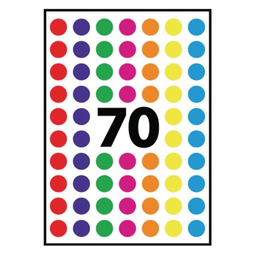 Tarra Avery psa08mx pyöreä 8mm värilajitelma 420kpl, hinta 2,67€