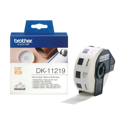 Tarra Pyöreä Brother DK-11219 ø 12 mm /1200, hinta 15,72€