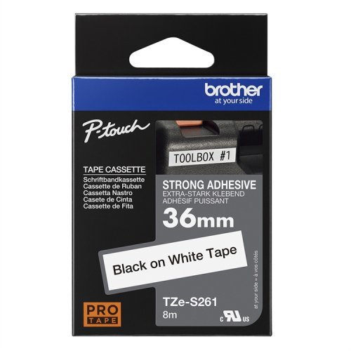 Tarrakasetti Brother TZeS261 36 mm valkoinen/musta, hinta 36,44€