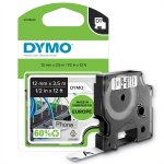 Tarrakasetti DYMO Nylon D1 12 mm valkoinen/musta